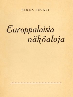 cover image of Europpalaisia näköaloja